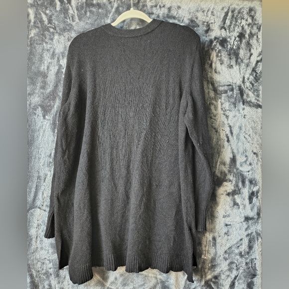 Anthropologie Black V-Neck Sweater with Buttons - Picture 6 of 6